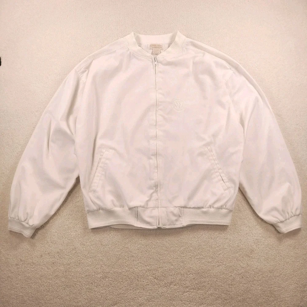 Vtg Wimbledon Jacket Men's Lrg Full Zip Bomber Boxy The Championships Tennis 80s